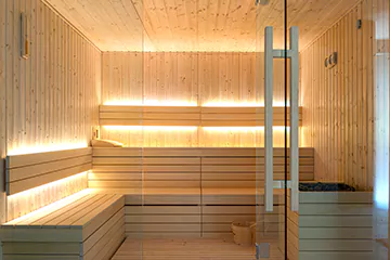 Modern Sauna Setup in Huntsville, Ontario