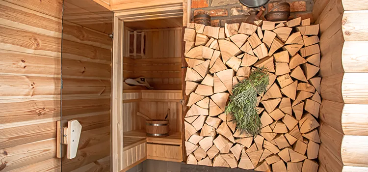 Eucalyptus Wood Sauna Walls Repair And Installation in Huntsville, ON